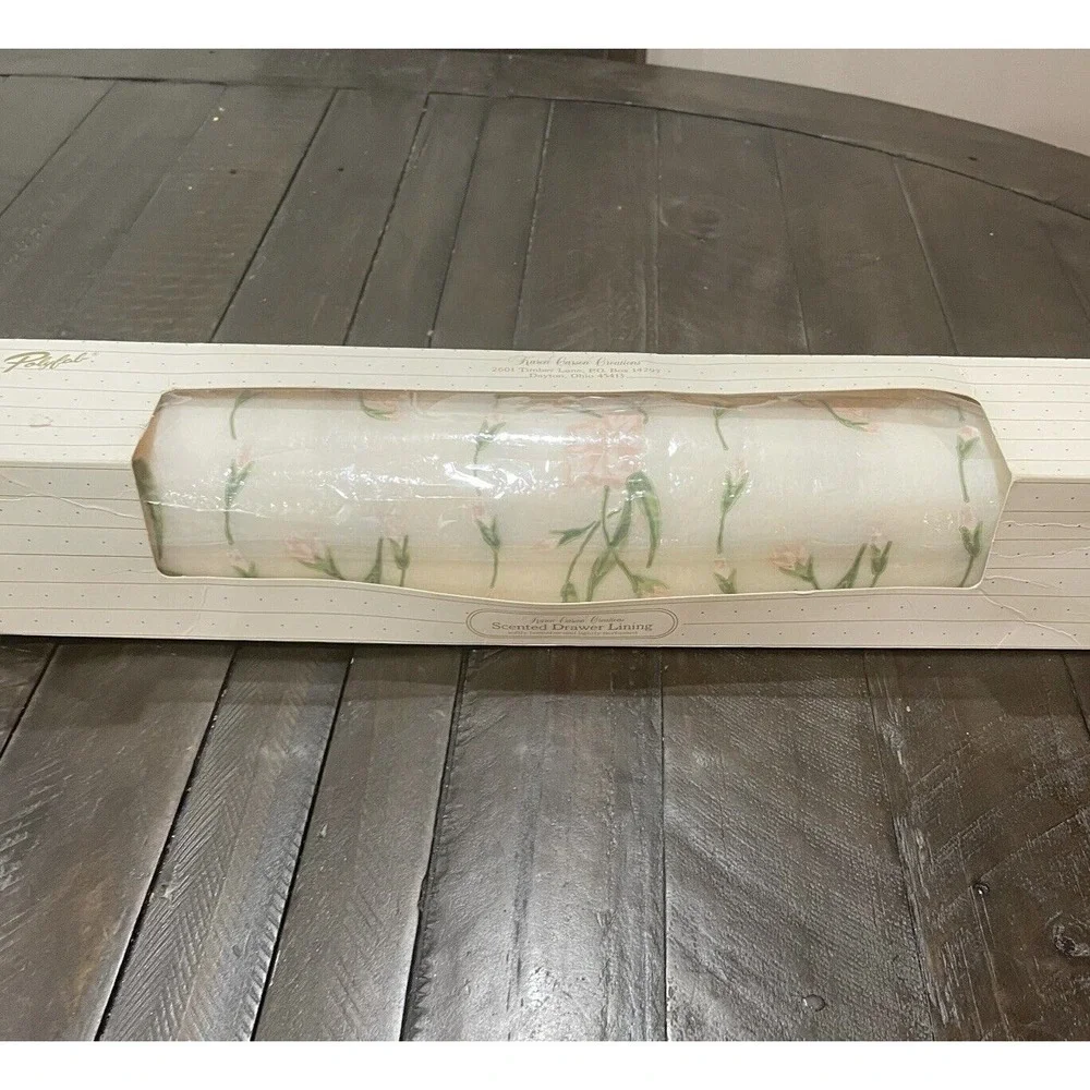 Karen‎ Carson Creation Polyfab Scented Drawer Lining Pink Tulip Floral MCM